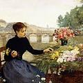 A Parisian Flower Market by Victor Gabriel Gilbert A Parisian Flower Market by Victor Gabriel Gilbert