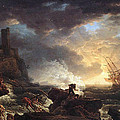 A Shipwreck Painting by Claude Joseph Vernet A Shipwreck Painting by Claude Joseph Vernet