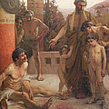 A Spartan Points Out A Drunken Slave To His Sons by Fernand Sabbate A Spartan Points Out A Drunken Slave To His Sons by Fernand Sabbate
