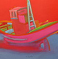 Abandoned Red Fishing Trawler by Charles Stuart Abandoned Red Fishing Trawler by Charles Stuart