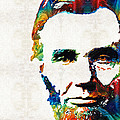 Abraham Lincoln Art - Colorful Abe - By Sharon Cummings Painting by Sharon Cummings Abraham Lincoln Art - Colorful Abe - By Sharon Cummings Painting by Sharon Cummings