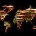 Abstract Colorful World Map Digital Fractalius by Georgeta Blanaru Abstract Colorful World Map Digital Fractalius by Georgeta Blanaru