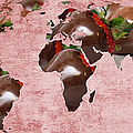 Abstract World Map - Chocolate Covered Strawberries - Candy Shop Photograph by Andee Design