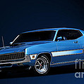Action Photo Original Prints Vintage Muscle Cars 1970 Ford Torino Photograph by Action