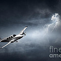 Risk - Aeroplane in thunderstorm Photograph by Johan Swanepoel Risk - Aeroplane in thunderstorm Photograph by Johan Swanepoel