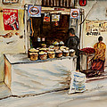 African Corner Store Painting by Sher Nasser Artist African Corner Store Painting by Sher Nasser Artist