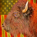 American Bison Headshot Flag Glow Photograph by James BO Insogna American Bison Headshot Flag Glow Photograph by James BO Insogna