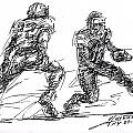 American Football 3 Drawing by Ylli Haruni American Football 3 Drawing by Ylli Haruni