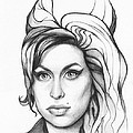 Amy Winehouse Drawing by Olga Shvartsur Amy Winehouse Drawing by Olga Shvartsur