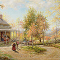An October Day Painting by Edward Lamson Henry