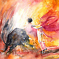 Angry Little Bull Painting by Miki De Goodaboom Angry Little Bull Painting by Miki De Goodaboom