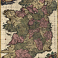 Antique Map Of Ireland By Frederik De Wit - Circa 1700 Framed Print by