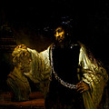 Aristotle Contemplating a Bust of Homer Painting by Rembrandt van Rijn Aristotle Contemplating a Bust of Homer Painting by Rembrandt van Rijn