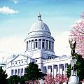 Arkansas Capitol Blossoms Painting by Glenn Pollard Arkansas Capitol Blossoms Painting by Glenn Pollard