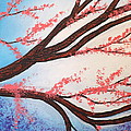 Asian Bloom Triptych 2 Painting by Darren Robinson Asian Bloom Triptych 2 Painting by Darren Robinson