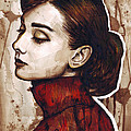 Audrey Hepburn Painting by Olga Shvartsur Audrey Hepburn Painting by Olga Shvartsur