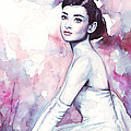 Audrey Hepburn Portrait Painting by Olga Shvartsur Audrey Hepburn Portrait Painting by Olga Shvartsur