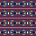 Aztec Blue Pattern Mixed Media by Christina Rollo Aztec Blue Pattern Mixed Media by Christina Rollo