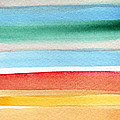 Beach Blanket- colorful abstract painting Painting by Linda Woods Beach Blanket- colorful abstract painting Painting by Linda Woods
