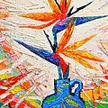 Bird Of Paradise Flowers Painting by Ana Maria Edulescu Bird Of Paradise Flowers Painting by Ana Maria Edulescu
