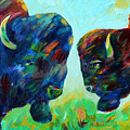 Bison Wisdom Painting by Naomi Gerrard Bison Wisdom Painting by Naomi Gerrard