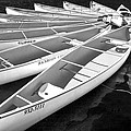Black and White Photograph of a group of canoes tethered together in a circle Photograph by Randall Nyhof Black and White Photograph of a group of canoes tethered together in a circle Photograph by Randall Nyhof