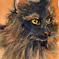 Black Cat Painting by Judith Levins Black Cat Painting by Judith Levins