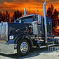 Black Kenworth Photograph by Randy Harris Black Kenworth Photograph by Randy Harris
