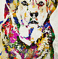 Black Lab Dog Watercolor Art Mixed Media by Christina Rollo Black Lab Dog Watercolor Art Mixed Media by Christina Rollo