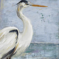 Blue Heron On Blue I Painting by Patricia Pinto Blue Heron On Blue I Painting by Patricia Pinto