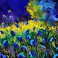 Blue poppies 7741 Painting by Pol Ledent Blue poppies 7741 Painting by Pol Ledent