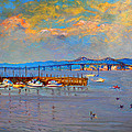 Boats in Piermont harbor NY Painting by Ylli Haruni Boats in Piermont harbor NY Painting by Ylli Haruni