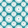 Boho Floral Blue and White Mixed Media by Linda Woods Boho Floral Blue and White Mixed Media by Linda Woods