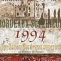 Bordeaux Blanc Label 2 Painting by Debbie DeWitt Bordeaux Blanc Label 2 Painting by Debbie DeWitt