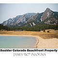 Boulder Flatirons Beachfront Property Poster White Photograph by James BO Insogna Boulder Flatirons Beachfront Property Poster White Photograph by James BO Insogna