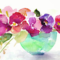Bowl Of Blooms Painting by Lanie Loreth Bowl Of Blooms Painting by Lanie Loreth