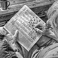 Mind Games - Sunday Crossword Puzzle - Black and White Photograph by Jason Politte Mind Games - Sunday Crossword Puzzle - Black and White Photograph by Jason Politte