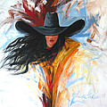 Brushstroke Cowgirl Painting by Lance Headlee Brushstroke Cowgirl Painting by Lance Headlee