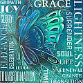 Butterfly Totem Wordart Painting by Reina Cottier Butterfly Totem Wordart Painting by Reina Cottier