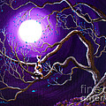 Calico Cat in Haunted Tree Painting by Laura Iverson Calico Cat in Haunted Tree Painting by Laura Iverson