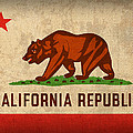 California State Flag Art on Worn Canvas Mixed Media by Design Turnpike California State Flag Art on Worn Canvas Mixed Media by Design Turnpike