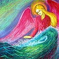 Calming Angel Painting by Jane Small Calming Angel Painting by Jane Small