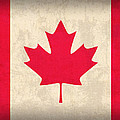 Canada Flag Vintage Distressed Finish Mixed Media by Design Turnpike Canada Flag Vintage Distressed Finish Mixed Media by Design Turnpike