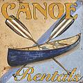 Canoe Rentals Painting by Debbie DeWitt Canoe Rentals Painting by Debbie DeWitt
