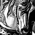Carousel Horse Two - BW Photograph by Christopher Holmes Carousel Horse Two - BW Photograph by Christopher Holmes
