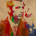 Cary Grant Watercolor Portrait On Worn Parchment by Design Turnpike Cary Grant Watercolor Portrait On Worn Parchment by Design Turnpike