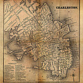 Charleston Vintage Map No. I by James Christopher Hill Charleston Vintage Map No. I by James Christopher Hill