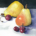 Cherries and Pears Painting by Maria Hunt Cherries and Pears Painting by Maria Hunt