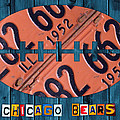 Chicago Bears Football Recycled License Plate Art by Design Turnpike Chicago Bears Football Recycled License Plate Art by Design Turnpike