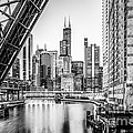 Chicago Kinzie Railroad Bridge Black and White Photo Photograph by Paul Velgos Chicago Kinzie Railroad Bridge Black and White Photo Photograph by Paul Velgos